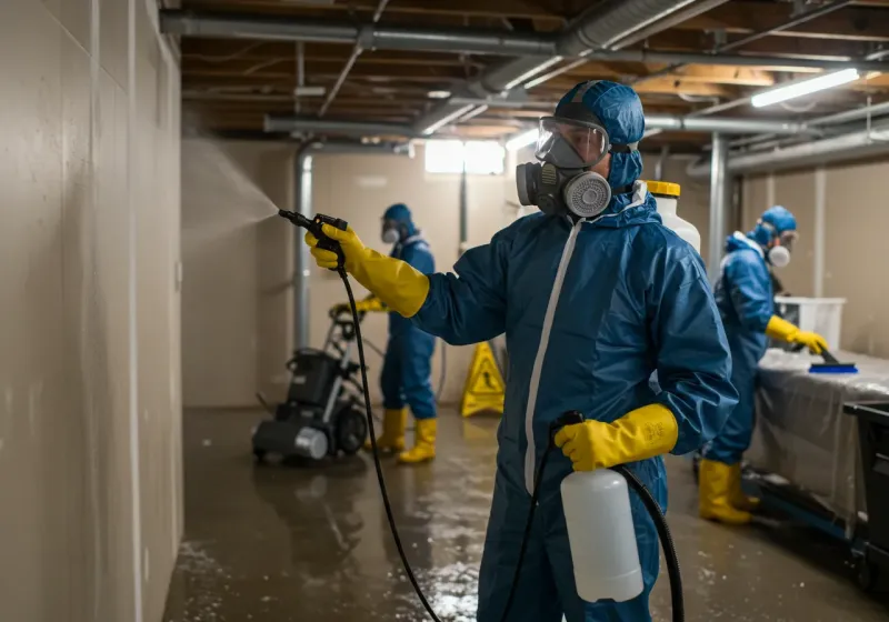 Basement Sanitization and Antimicrobial Treatment process in Attalla, AL